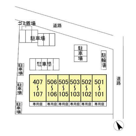 ベルファミーユ高根台Ⅱの区画図