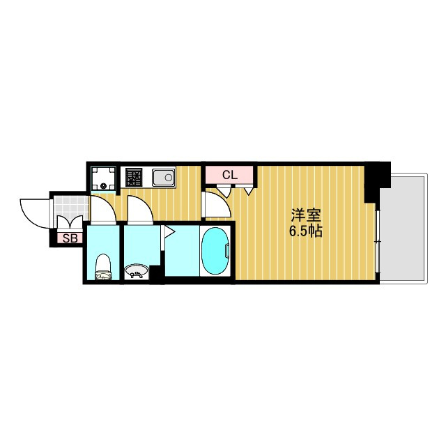 プレサンスOSAKA西中島リエゾンの間取り