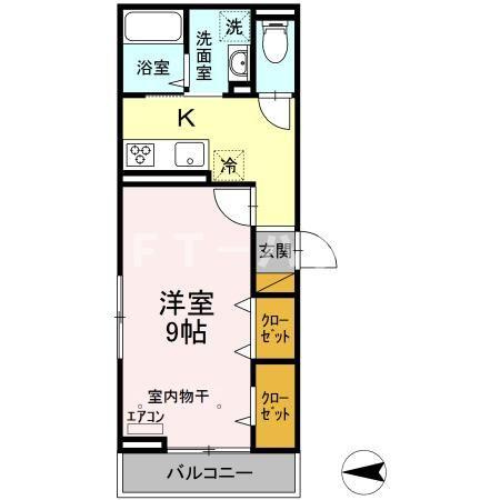 ベルフルールの間取り|外観