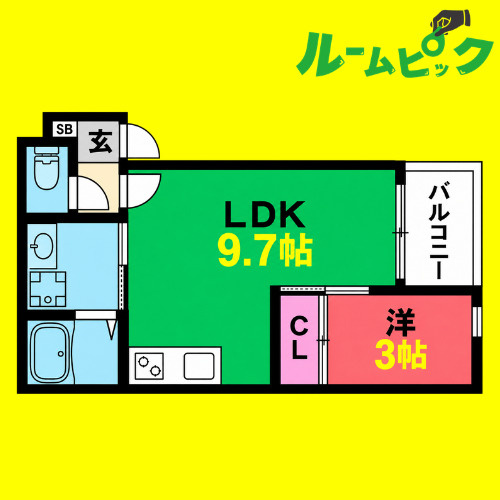 REGALESTリバーサイド新富　名古屋市賃貸　仲介手数料無料の間取り