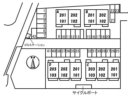 セントポーリア　Ｃ棟 の区画図