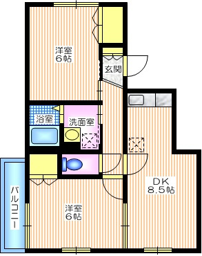 メゾン品濃坂の間取り