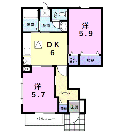レイ　ヒルズの間取り