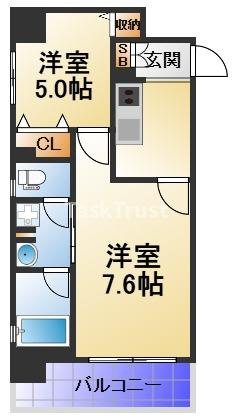 【間取り】 | アモーレ本町ウエスト