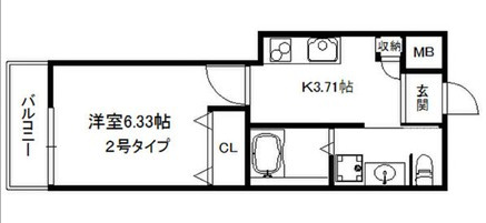 パロス豊中曽根の間取り