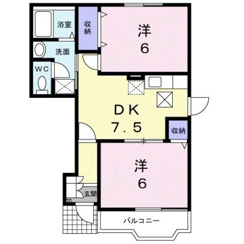 【間取り】 | コンフォート恵　Ｂ