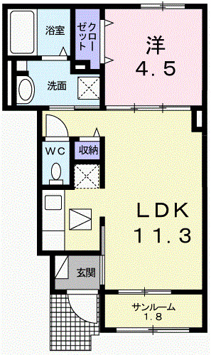 ファンド今宿Ⅱの間取り