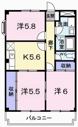 レジデンスＫ１の間取り