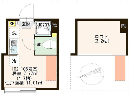 【間取り】 | クレセール新小岩