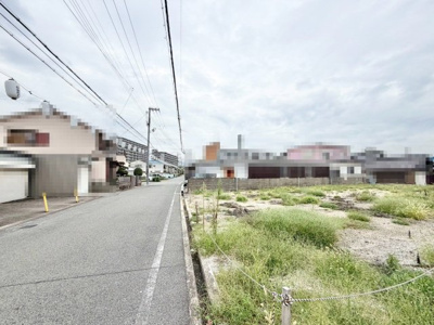 【前面道路含む現地写真】 | 若松台３丁　売土地 | 自由設計可能ですので、家族の希望が詰まったマイホームを建築出来ますね！