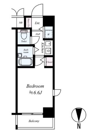 大阪市中央区石町２丁目の賃貸マンションの間取り