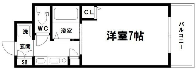 大阪市中央区南久宝寺町１丁目の賃貸マンションの間取り