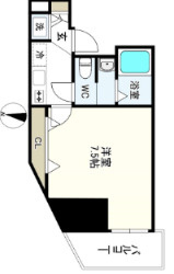 大阪市中央区博労町１丁目の賃貸マンションの間取り