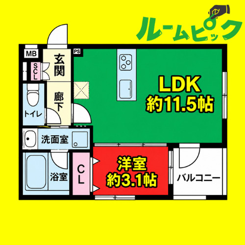 LIBRE　ONE　名古屋市賃貸　仲介手数料無料の間取り