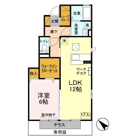 【間取り】 | フェリーチェ ヴィータ Ｂ