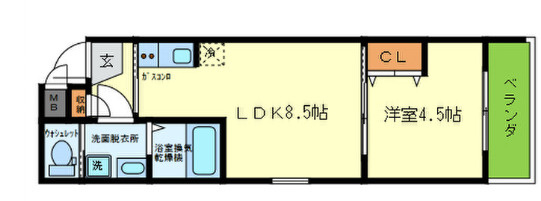 H-maison加美正覚寺Ⅶの間取り