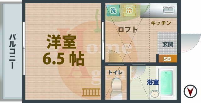 【間取り】 | トップハット90 | 1Kのお部屋です。