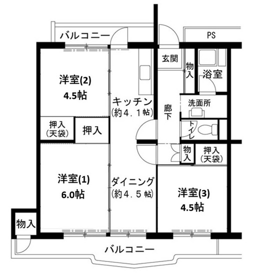 【間取り】 | ビレッジハウス志染
