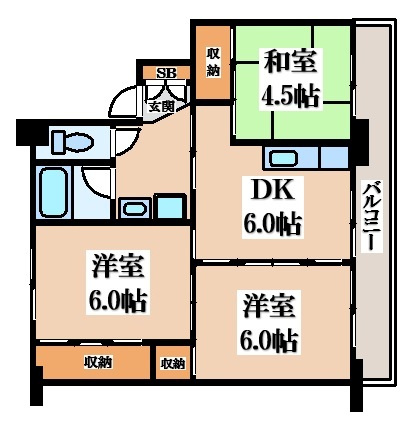 【間取り】 | ビレッジハウス磯部