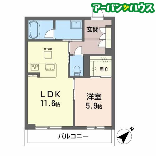 シャーメゾンテラス A棟の間取り
