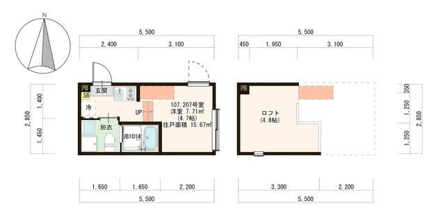 クレシア関町の間取り