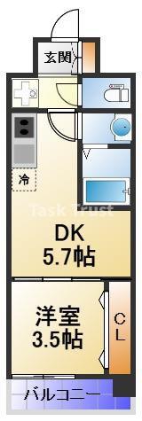 【間取り】 | アプリーレ阿波座南