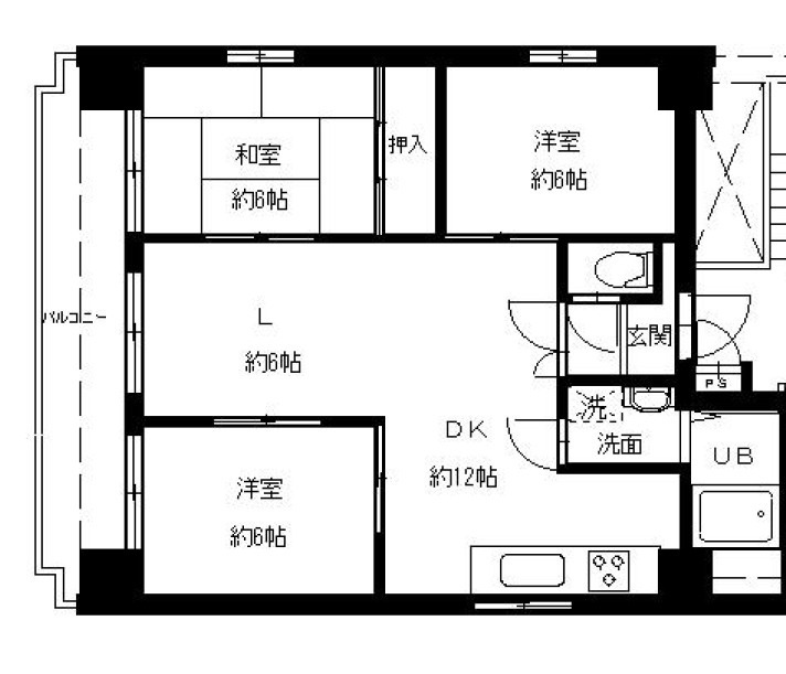 アルテハイム天六Ⅱの間取り