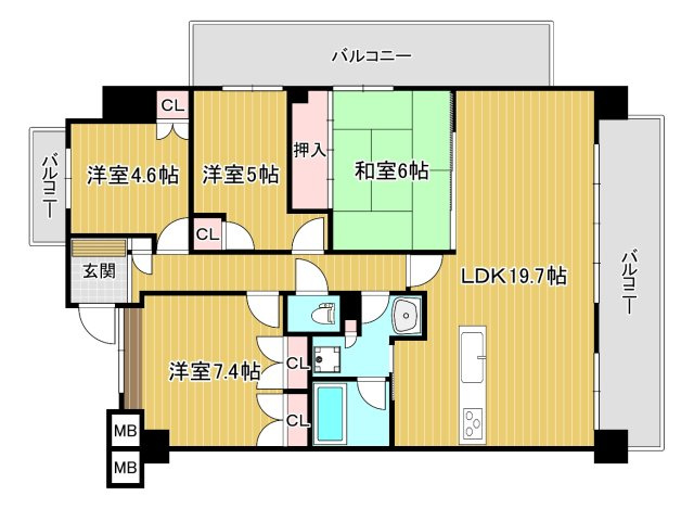 【間取り】 | 東急ドエル・アルス藤原台7号棟
