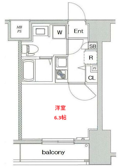 【間取り】 | ヴェルステージ蒲田駅前 | お部屋の間取り図です。