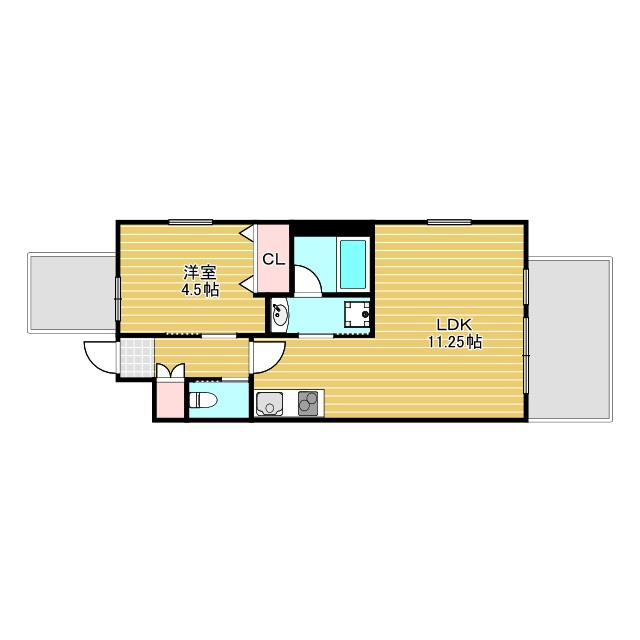 プレジオ江坂SOUTHの間取り