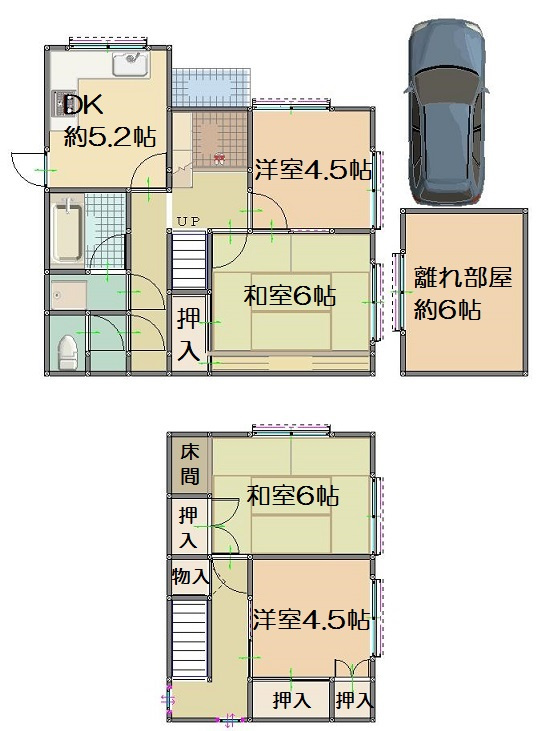 和歌山市三葛住宅の間取り