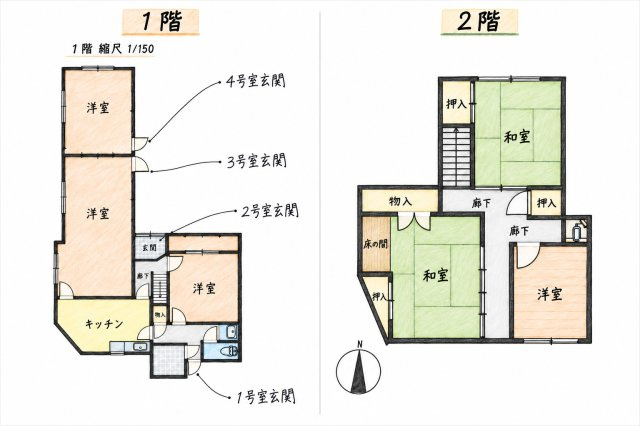 【土地図】 | 姫路市香寺町香呂字雨ケ代戸建(賃貸2戸)