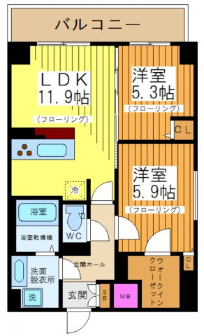 リージア経堂イーストプレイスの間取り