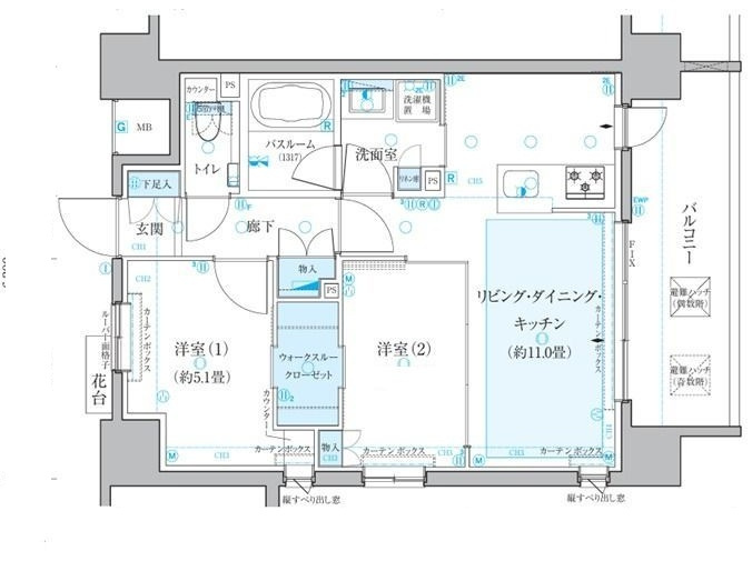 クリオラベルヴィ上野松が谷の間取り|間取りです。
