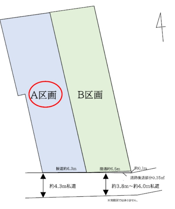 杉並区和泉　建築条件なし売地A区画の土地図