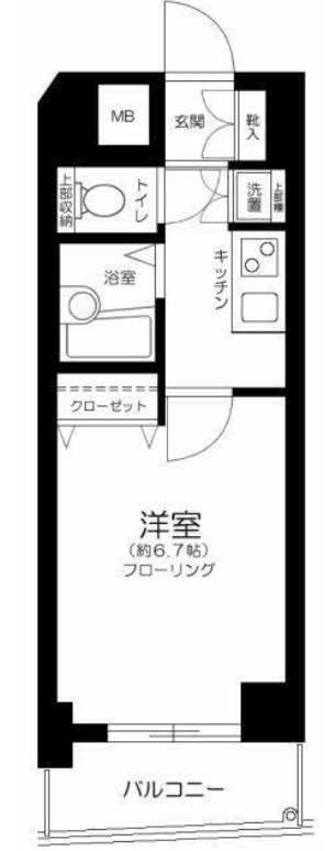 ステージファースト三軒茶屋Ⅱ　分譲賃貸　オートロック　三軒茶屋エリアの間取り