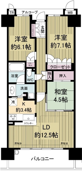 【間取り】 | ジークレフ高槻富田丘