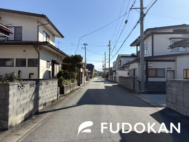 天童市田鶴町【売地】の前面道路含む現地写真|前面道路