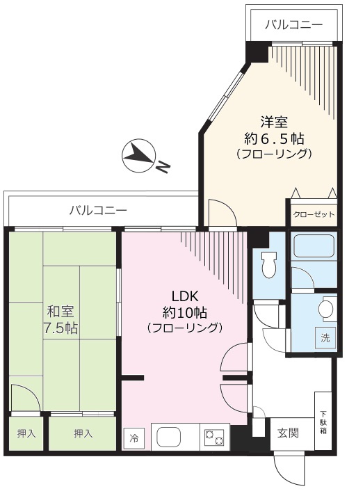 向丘ハウスの間取り