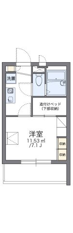 【間取り】 | レオパレスＹＯＳＨＩＮＯ | 代表的な間取のため実際の間取とは異なる場合があります