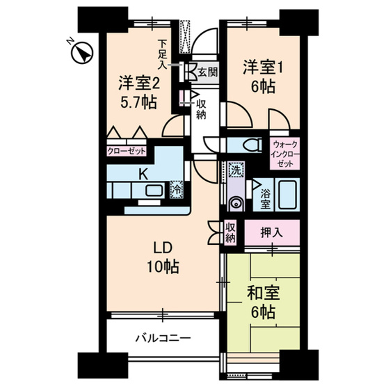 【間取り】 | ヴェルポワール東葛西