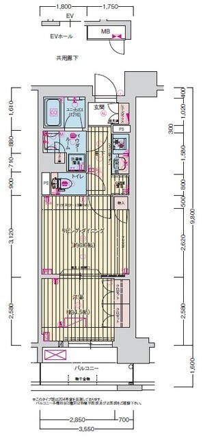 プレサンス名駅南ブリエの間取り