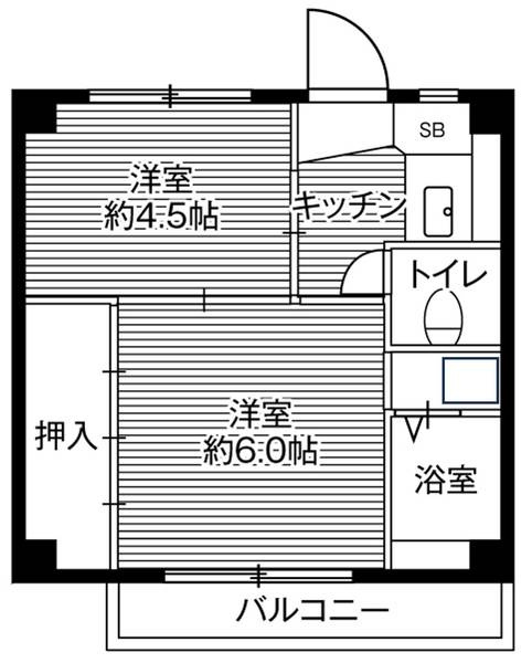 ビレッジハウス市原1号棟の間取り