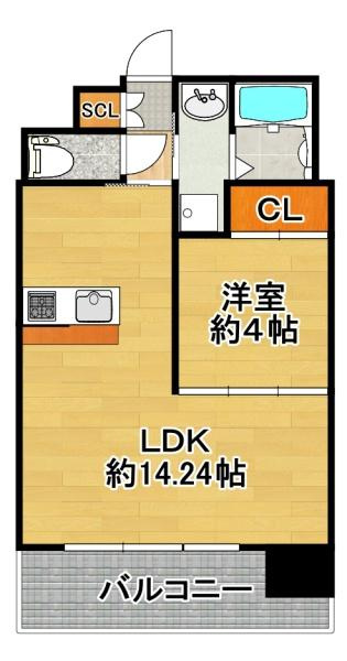 プレジオ大正（Cｒタイプ）の間取り|★大人気の１ＬＤＫです★