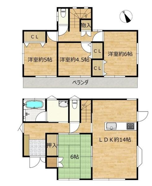 八街市八街への中古一戸建の間取り