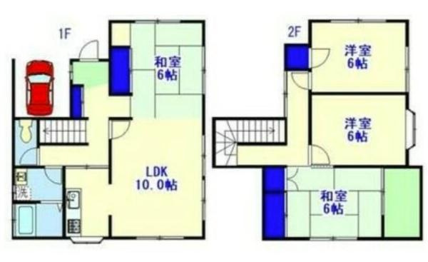 八街市大木の中古一戸建の間取り