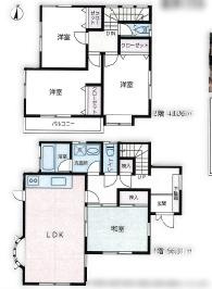 八街市八街ろの中古一戸建の間取り