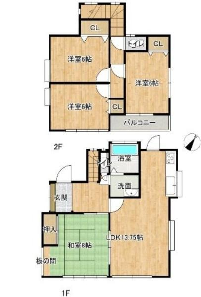 八街市八街ほの中古一戸建の間取り