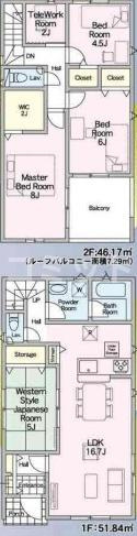 八街市八街ほの新築一戸建の間取り