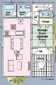 八街市榎戸の新築一戸建の間取り